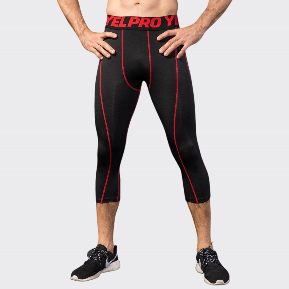 Sports Equipment Gym - Męskie legginsy kompresyjne do fitnessu, odzież
