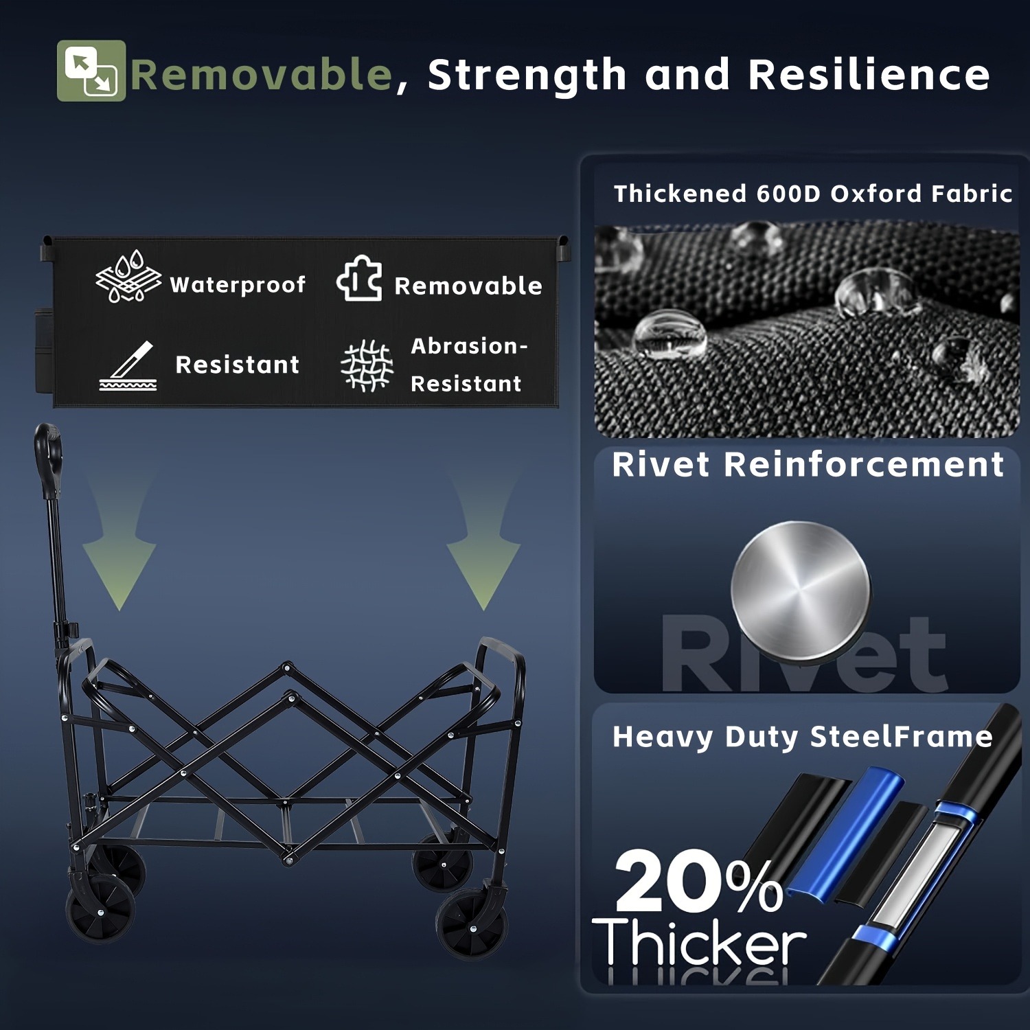 Czarny, wytrzymały, składany w – Sports Equipment Trolley recenzja i cena